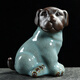 FW Keramikhund Ornamente Zodiakschilder für Wohlstand 12 Zodiakschilder von Hund Jahr Maskottchen Wohnzimmer TV-Schrank Eingang Home Office Dekoration Bläste kleine Geschenke Haus Hunde-Links links
