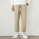 Jean-Vis Sommer neue Freizeithosen für Männer losen gerade 2025 neue konische neun-Punkte-Sommer-Komforthose 9904 Khaki Grey [Atmungsbares Baumwollhochqualität] s