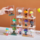 KAMAN Blind Box Storage Display Rack Transparent Dustproof Jar Bubble Mart Doll Doll Storage Box White 6 Pack Free of Glue