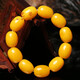 YuanBaDi (YuanBaDi) old beeswax bracelets for men, chicken fat yellow amber bracelets, women’s temperament yellow honey bracelets with certificate, premium men’s beeswax bracelets
