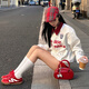 
Camel (CAMEL) German training shoes, mountain sea, red yellow dopamine marrard retro casual sports couple skid plate shoes, women and men's shoes 7606B, red/ivory white, women 38