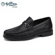 Goldlion men's shoes spring and autumn new business casual leather shoes sheepskin slip-on slip-on shoes comfortable men's soft sole all-season leather shoes sheepskin black 39 (245mm) size 39