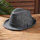 Oufandi kleiner Zylinderhut für Herren in Herbst- und Wintermode, lässig, gekräuselt, atmungsaktiv, Nizi-Gentleman-Hut aus Wolle, Retro-Woll-Jazzhut für Damen, hellgrau, modisch und vielseitig, M (56–58 cm)