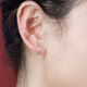 Yuan Shengfu's new high-quality PT950 shiny platinum earrings, versatile platinum heart-shaped earrings, 1.92g