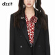 DZZIT plain blazer spring and autumn neat urban simple fashion women black S