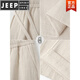 Jeep Spirit100 Leinen Casual Hosen für Männerbaumwollhosen für Sommer lose große Herrenhosen 9-Punkte-Hosen für Männer Khaki [hohe Qualität ausgewählte hochwertige Stoff] 100% Pilling 2xl empfohlenes Gewicht 135 ~ 155jin [Jin gleich 0,5 kg]