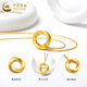 CHINA GOLD Möbius Ring Gold Pendant Women's Foot Gold Clavicle Necklace Love is Endless Valentine's Day Gift for Girlfriend and Wife Today/Next Day Delivery Möbius Approximately 0.5g + S925 Chain