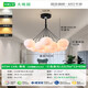 大观园（DGY）月球泡泡灯客厅吊灯温馨卧室书房餐厅吊灯卡通星球灯中山灯具O001 9734黑色13头-三色-白球15cm大球