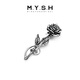 Mingyang Decorative Sea MYSH 925 silver rose brooch men's original retro high-end suit corsage pin birthday gift rose brooch + brand black gift box