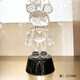 
Star Bear Creative Desktop Furniture Gifts and Recreation Room Decoration Artificial Imitation Crystal Wealth ornaments Birthday Gift Golden (Random Base) Height 679