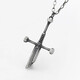 Bucklele Retro gebrochenes Schwert Halskette Trendy Herren Persönlichkeit Hip-Hop Old Imitation Thai Silber Schwertkreuz Anhänger Herren Colarbone Kette x653 Single Anhänger