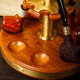 Lubinski Rubinsky Soporte de tubería de madera maciza Madera de piña Madera de 8 paquetes de 8 paquetes de tubería de posposición rotatoria Yja-12004 Color de té