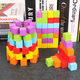 Petits blocs de construction en couleur mathématiques carrés aides pédagogiques cube cube en bois carré de jardin d'enfants