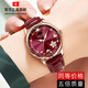 LONGAINA Swiss official certified original watch women's mechanical watch fashion trend simple temperament famous brand waterproof women's watch L6169 elegant white/steel belt 32mm