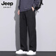 Jeep Spirit High-End-Funktionshose für Männer Herbst- und Winterstil plus Samt verdickte gerade Fallschirmjäger und Freizeithosen für Männer 9856 Armee Green plus Samt M Empfohlen [90-110jin [Jin gleich 0,5 kg]]]