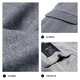 Sept Wolf Woolen Mabinet Men's Mid-Long Veste en laine masculine Haine Fashion d'hiver décontracté Vêtements de vent de vent Vêtements pour hommes 004 (gris de fleur) 2xl 54a