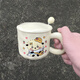 Zhewei chiikawa usaki meilleur ami petit ami et petite amie soeur cadeau d'anniversaire haut sn4877 mignon se shuai 420 ml tasse + cuillère à balle de lait + couverture + boîte en mousse emballage