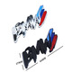 BMW-Logo, modifiziertes Blattboard-Logo, 13578 Serie M5x1x3x56 Dekoratives BMW Gras English C-Seitlogo, Silbermodell (1 Stück)