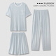 Heart-suggested Modal pajamas men's summer short-sleeved short-length trousers three-piece set for middle-aged and elderly thin large-size dad's home clothes 1695-3# (short-sleeved shorts + trousers) L men's 100-130Jin [Jin equals 0.5 kg]