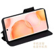 Haoya Honor Honor 60 Case de telefonía móvil Flip Honor 60SE Lente todo incluido Honor 60Pro Hebilla magnética Magnética Strising Silicone Cover contra la caída Simulada Cow Wide Honor 60Pro Lychee Patrón de cuero [negro]