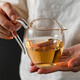 禾器·炫彩小翊口透明色茶海公道杯 手工茶具配件高硼硅耐高温玻璃分茶器 小翊口茶海(透明色)1449