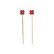 Mansheng red four-leaf clover tassel earrings for women 2026 new high-end light luxury niche unique simple temperament earrings pair