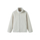 MUJI Women's Long Wool Fleece Jacket Women's Jacket Winter Women's Warm BBJ26C4A Ivory M (160/84A)