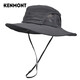 Kenmont outdoor fisherman hat spring and summer hat men's sun protection hat folding breathable mountaineering brim hat km-3261