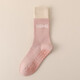 LULUUVTTOH silicone anti-slip yoga socks for women, color-blocked mid-calf socks, pure cotton, indoor fitness, Pilates, calf-high, sports and leisure socks, gray, no Specifications