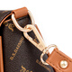 Kangaroo Kara's birthday gift for girlfriend and wife 2025 new women's shoulder crossbody bag small bag brand light luxury women's bag brown with apricot (gift box + hand bag + card holder)