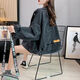 FHHUABD Guangzhou Xintang Jeans Women's Autumn Denim Clothes Jacket Korean Loose 2024 Trend 9926# Picture Black S S Recommended 80100Jin [Jin equals 0.5 kg]