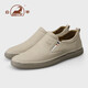 Ram leather shoes men's shoes autumn new men's business casual shoes genuine leather shoes men's soft sole wear-resistant one-leg driving shoes sand color 1519-1 41 standard leather shoe size