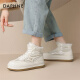 Daphne (DAPHNE) snow boots for women thick sole short tube winter new Northeast cold resistance 2023 new thickened comfortable and warm cotton boots silver plush 37 (235mm)