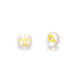 Mengjinyuan 18k gold earring parts, silicone karat gold earrings, ear plugs, anti-fall accessories, karat yellow ear plugs (pair)