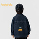 Balabala children's jacket imitation denim jacket boys autumn clothes loose fashionable cute tops children's trendy denim dark blue 88301 120