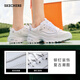 斯凯奇（Skechers）熊猫鞋春秋女增高老爹鞋铆钉轻质厚底休闲鞋运动鞋 11979白色/银色/WSL 38 250MM