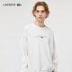 LACOSTE法国鳄鱼男装法国制造宽松版型棉质圆领套头运动卫衣|SH3878 70V/米白色 S 3