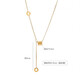 Fat Donglai's same style 18K gold small waist pendant tassel necklace for women rose gold clavicle chain AU750 light luxury neck 18K small waist tassel necklace