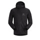 Arc'teryx (ARC TERYX) men's outdoor skin coat, windbreaker, hoodie, shell jacket, sunshade fishing clothing, sun protection clothing, Squa-mish-25172-Black S (recommended 60-70kg)