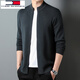 
Tommy Hee Kelly 100% Wool Knit Cardigan Men's Jacket 2024 Autumn and Winter Casual Loose Wool Knit Sweater Medium Gray 105