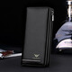 WILLIAMPOLO Emperor Paul men's long cowhide men's wallet card bag clutch driver's license bag black lychee pattern