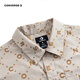 Converse children's clothing short-sleeved cardigan shirt for boys and girls summer new children's printed short T-shirt oatmeal color 110/56 recommended height 104-110cm