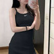 Nike (NIKE) suspender skirt women's skirt summer sports dress breathable pure and slim skirt DM6231-010 DM6231-010 Black L