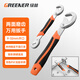 GREENER wrench set tool household two-piece casing pliers universal adjustable wrench live opening multi-functional bathroom artifact
