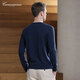 CAMICISSIMA Warm Spring and Summer Men's Warm Wool Sweater Navy Round Neck Pullover Navy XL 54