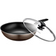 SUPOR pot set, non-stick wok, frying pan, soup pot, three-piece set, coal gas induction cooker, universal home cooking, brown magnetic flux