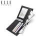 Elle Homme Herren Short Wallet, Top-Layer-Hirschhaut-Mehrzweck-Ticketclip, vertikale Brieftasche, 0720 Geburtstagsgeschenk