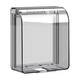 International Electrician Type 86 Waterproof Box Home Bathroom Self-adhesive Power Supply Safety Protection Cover Outdoor Dustproof and Moisture-proof Switch Socket One Transparent Splash-proof Box One Waterproof Box - Type 86 Universal Black Transparent