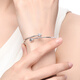 Yuan Shengfu's new PT950 fashionable, simple and versatile star platinum bracelet, elastic platinum bracelet, 7.65g, ring 58mm