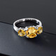 GEM STONE KING Silver Ring Women's Jewelry 925 Silver 3.9 Carat Citrine Fashion Ring for Girlfriend Chinese Valentine's Day Gift Beauty No. 5